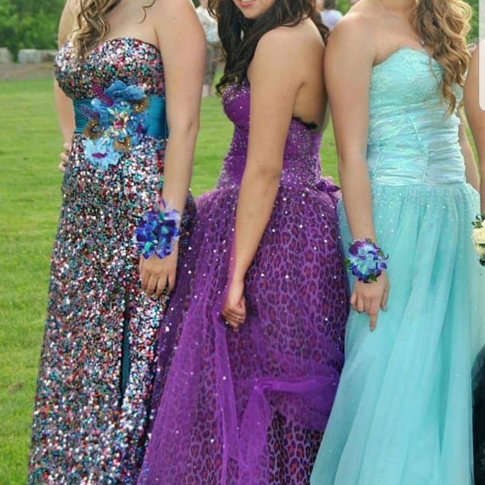 TONY BOWLS MULTI COLORED SEQUENCEDRESS